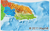 Physical 3D Map of Saint Thomas, political outside