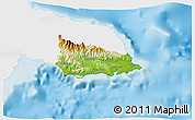 Physical 3D Map of Saint Thomas, single color outside