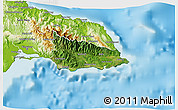 Satellite 3D Map of Saint Thomas, physical outside