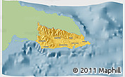 Savanna Style 3D Map of Saint Thomas, single color outside