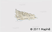 Shaded Relief 3D Map of Saint Thomas, cropped outside
