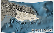 Shaded Relief 3D Map of Saint Thomas, darken