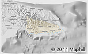 Shaded Relief 3D Map of Saint Thomas, desaturated