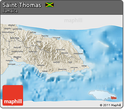 Shaded Relief 3D Map of Saint Thomas