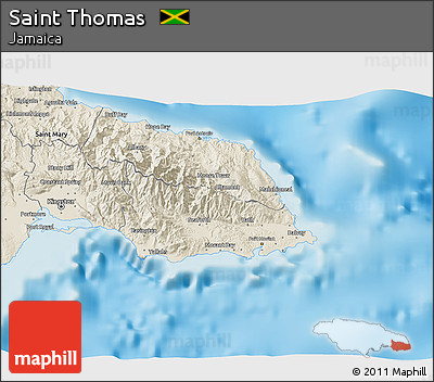 Shaded Relief 3D Map of Saint Thomas