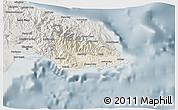 Shaded Relief 3D Map of Saint Thomas, semi-desaturated