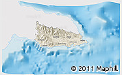 Shaded Relief 3D Map of Saint Thomas, single color outside