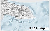 Silver Style 3D Map of Saint Thomas