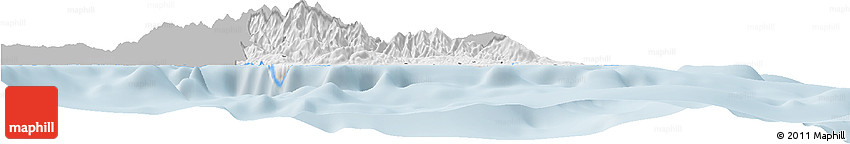 Gray Horizon Map of Saint Thomas, single color outside