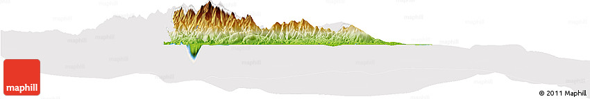 Physical Horizon Map of Saint Thomas, cropped outside