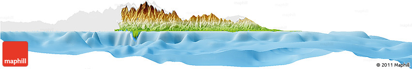 Physical Horizon Map of Saint Thomas, single color outside