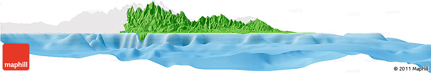 Political Horizon Map of Saint Thomas, single color outside