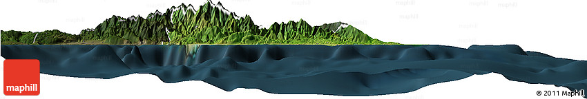 Satellite Horizon Map of Saint Thomas, darken