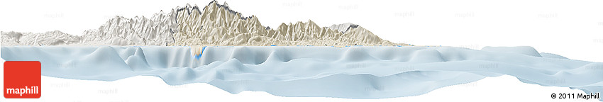 Shaded Relief Horizon Map of Saint Thomas, lighten