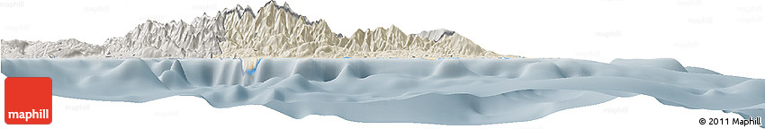 Shaded Relief Horizon Map of Saint Thomas, semi-desaturated Shaded Relief Horizon Map of Saint Thomas, semi-desaturated