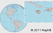 Gray Location Map of Saint Thomas