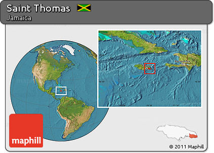 Satellite Location Map of Saint Thomas