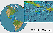 Satellite Location Map of Saint Thomas