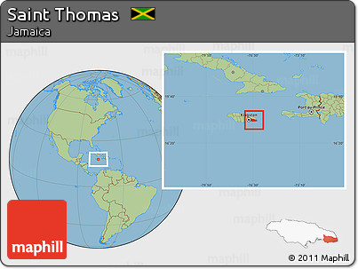 Savanna Style Location Map of Saint Thomas