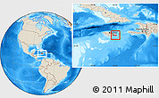 Shaded Relief Location Map of Saint Thomas