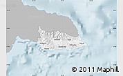 Gray Map of Saint Thomas, single color outside