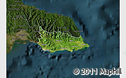 Satellite Map of Saint Thomas, darken