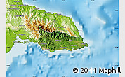 Satellite Map of Saint Thomas, physical outside