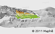 Physical Panoramic Map of Saint Thomas, desaturated