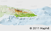 Physical Panoramic Map of Saint Thomas, lighten