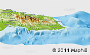 Physical Panoramic Map of Saint Thomas