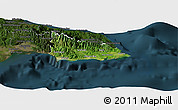 Satellite Panoramic Map of Saint Thomas, darken