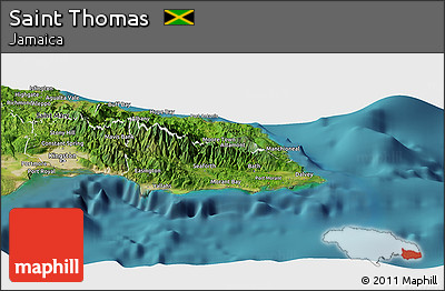 Satellite Panoramic Map of Saint Thomas