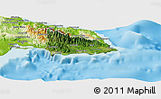 Satellite Panoramic Map of Saint Thomas, physical outside