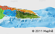 Satellite Panoramic Map of Saint Thomas, political outside