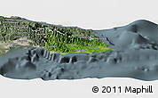 Satellite Panoramic Map of Saint Thomas, semi-desaturated