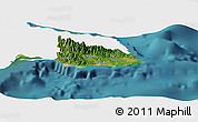 Satellite Panoramic Map of Saint Thomas, single color outside