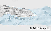 Silver Style Panoramic Map of Saint Thomas