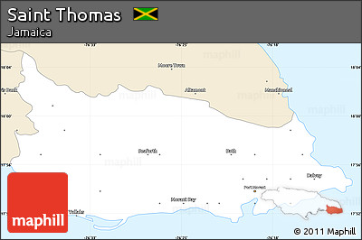 Classic Style Simple Map of Saint Thomas