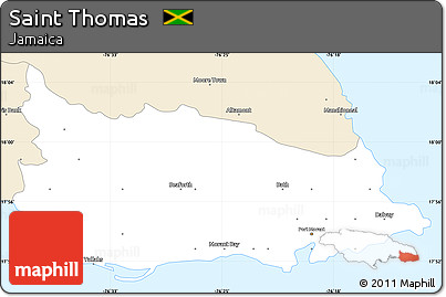 Classic Style Simple Map of Saint Thomas