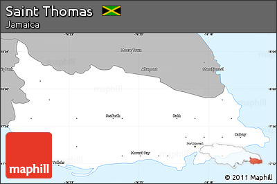 Gray Simple Map of Saint Thomas