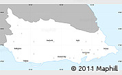 Gray Simple Map of Saint Thomas, single color outside