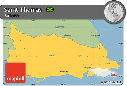 Savanna Style Simple Map of Saint Thomas