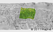 Satellite 3D Map of Trelawny, lighten, desaturated