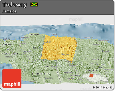 Savanna Style 3D Map of Trelawny
