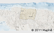 Shaded Relief 3D Map of Trelawny, lighten