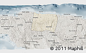 Shaded Relief 3D Map of Trelawny, semi-desaturated