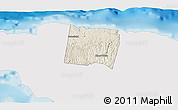 Shaded Relief 3D Map of Trelawny, single color outside