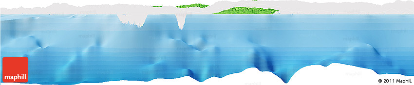 Political Horizon Map of Trelawny, single color outside