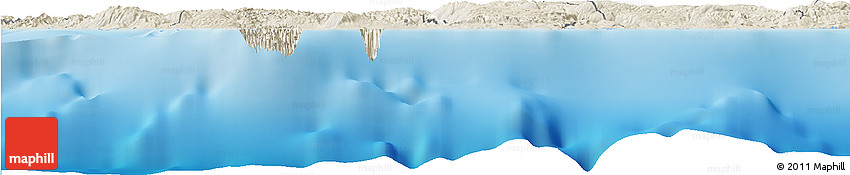 Shaded Relief Horizon Map of Trelawny