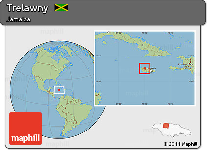 Savanna Style Location Map of Trelawny